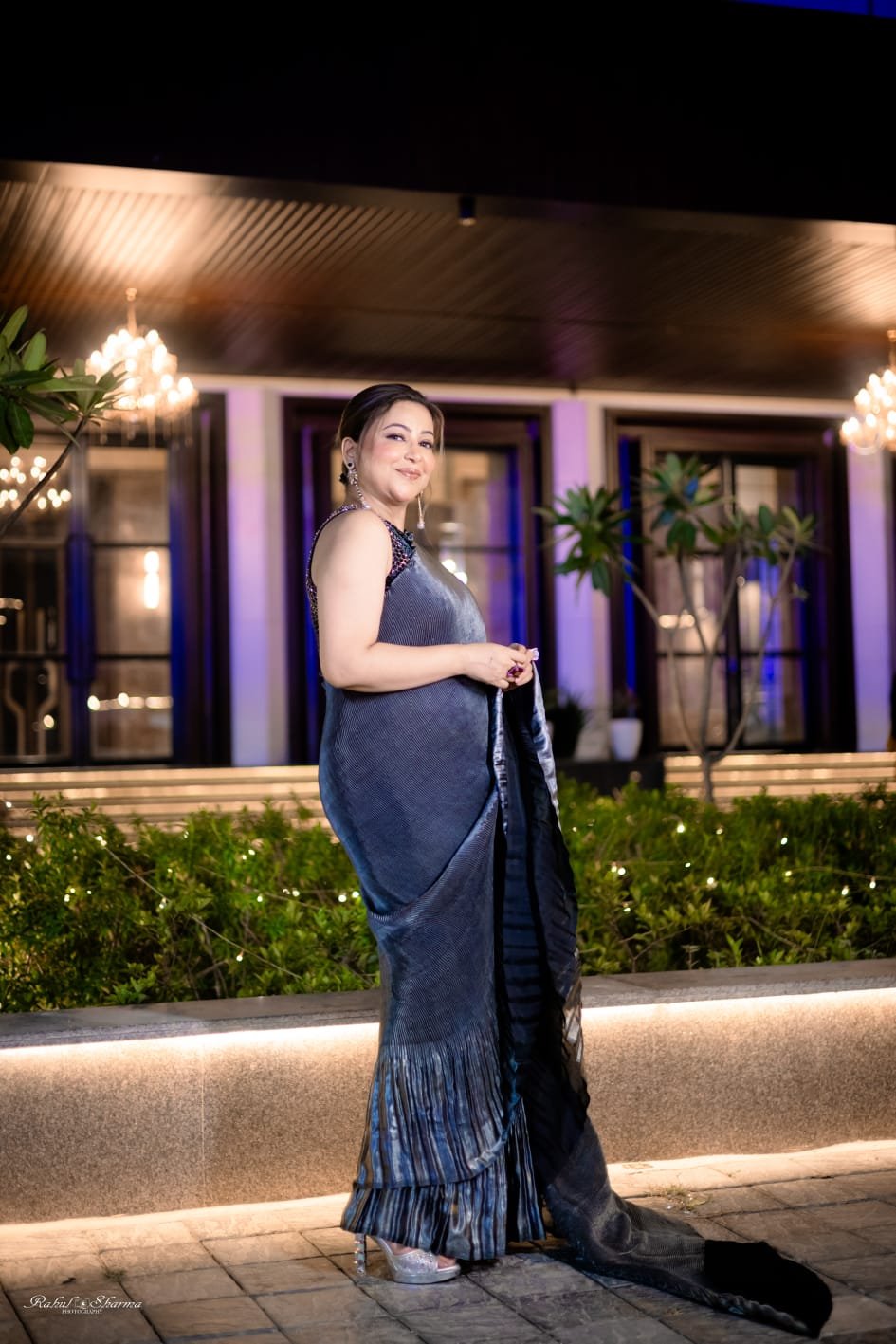 Hena Mohi — Metallic Pleated Drape